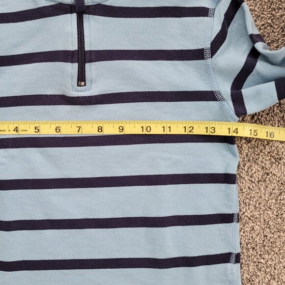 Hannah Anderson Boys Blue Striped 1/4 zip Sweatshirt 110 ( Approx size 5) - Picture 4 of 7